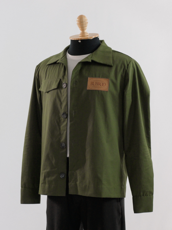 Overshirt Verde de Sarja Fina Rubroo