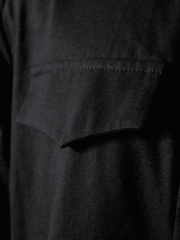 Overshirt Preta de Sarja Fina Rubroo - Imagem 3