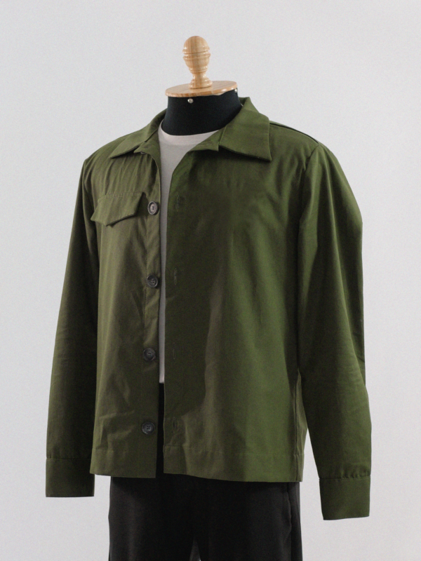 Overshirt Verde de Sarja Fina Rubroo